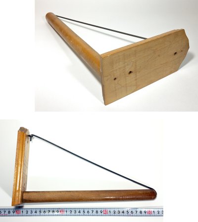 画像2: 1920-40's "HEGY'S DRY CLEANERS" Wooden Clothes Hanger