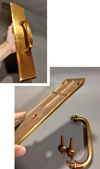 画像3: 1940-50's【 + CHURCH + 】Cast Brass "Pull or Push" Handle