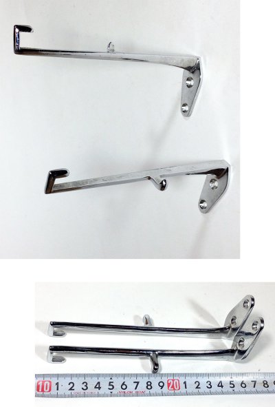 画像2: Chrome Bathroom Shelf Brackets