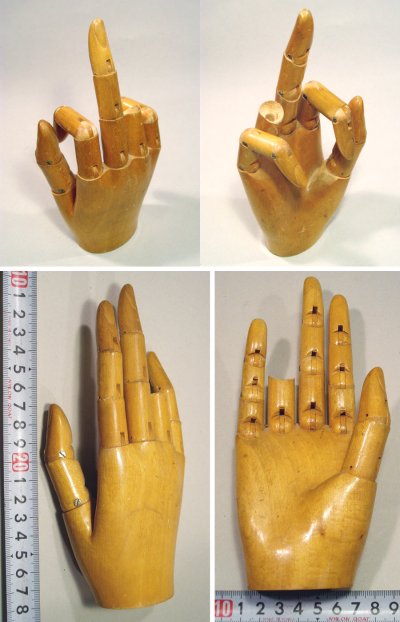 画像3: 1930's "Mechanical" Wood Hand