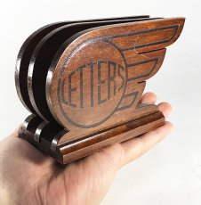 画像9: 1930's【LETTERS】Wooden Letter Holder  (9)