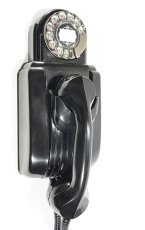 画像1: - 実働品 - Early-1930's “Very!! Art Deco” Streamlined Bakelite Telephone (1)