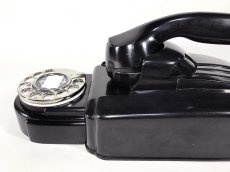 画像17: - 実働品 - Early-1930's “Very!! Art Deco” Streamlined Bakelite Telephone (17)