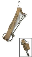 画像1: 1920-30's "Advertising"  Folding Hanger with Pants Clips  (1)