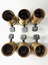 画像2: Lot 6 Antique【PAISTE】Light Bulb Sockets  (2)