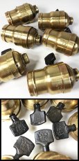 画像1: Lot 6 Antique【PAISTE】Light Bulb Sockets  (1)