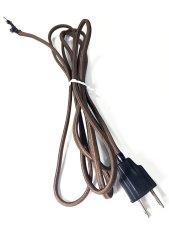 画像1: 1940's Rayon Electric cord + Plug (1)