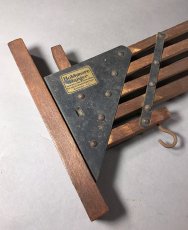 画像6: 1920-30's "Holds more Hanger" Wood＆STEEL Folding Hanger (6)