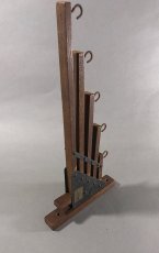 画像4: 1920-30's "Holds more Hanger" Wood＆STEEL Folding Hanger (4)