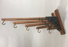 画像8: 1920-30's "Holds more Hanger" Wood＆STEEL Folding Hanger (8)