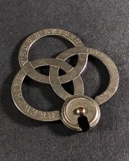 画像4:  【Pat Appl'd For】 Nickeled Brass "Clover" Key Ring (4)