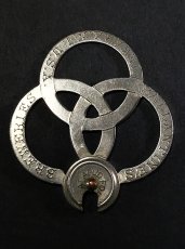 画像1:  【Pat Appl'd For】 Nickeled Brass "Clover" Key Ring (1)