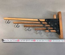 画像7: 1920-30's "Holds more Hanger" Wood＆STEEL Folding Hanger (7)