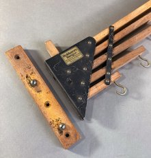 画像6: 1920-30's "Holds more Hanger" Wood＆STEEL Folding Hanger (6)