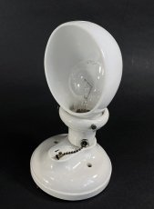 画像5: 1920's Art Deco "Porcelain＆Milk Glass" Bathroom Lamp (5)
