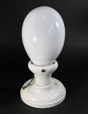 画像6: 1920's Art Deco "Porcelain＆Milk Glass" Bathroom Lamp (6)