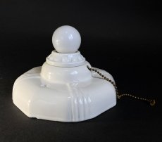 画像3: 1930-40's Art Deco Porcelain Bare Bulb Light (3)