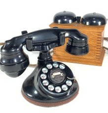 画像2: - 実働品 - （ひかり電話可） 1920's ★Western Electric★ Telephone  with Wood Ringer Box (2)