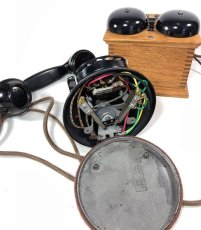 画像20: - 実働品 - （ひかり電話可） 1920's ★Western Electric★ Telephone  with Wood Ringer Box (20)