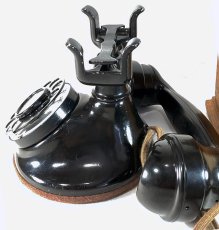 画像15: - 実働品 - （ひかり電話可） 1920's ★Western Electric★ Telephone  with Wood Ringer Box (15)