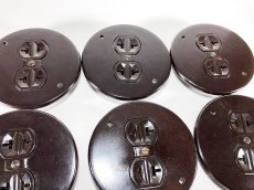 画像5: ☆ Art Deco ☆ 1930's【BRYANT】“ROUND” Bakelite Outlet  【デッドストック - 8個セット】 (5)