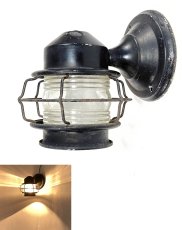 画像1: 1930's "Shabby" Caged Porch Lamp (1)