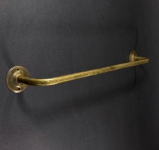 画像1: 1910-20's "Shabby" Solid Brass Towel Bar (1)