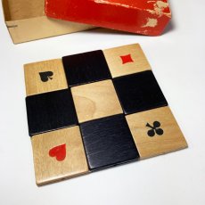 画像3: 1950's ★BLACK★ Wooden Coasters 【Made in West Germany】 (3)