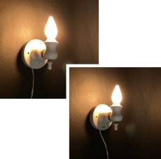 画像3: 1920's "Art Deco" Porcelain Candle Lamp 【２台セット】 (3)