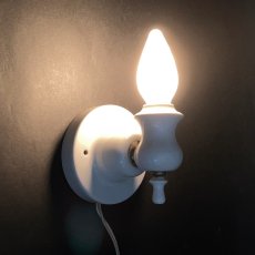 画像2: 1920's ★Art Deco★ Porcelain Candle Lamp  (2)