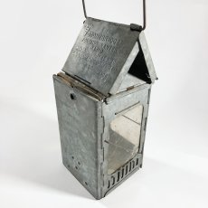 画像6: 1910-20's "Galvanized Steel" Folding Candle Lantern (6)