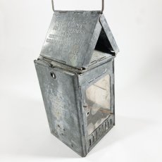 画像6: 1910-20's "Galvanized Steel" Folding Candle Lantern (6)