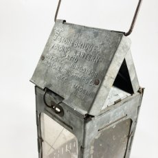 画像3: 1910-20's "Galvanized Steel" Folding Candle Lantern (3)