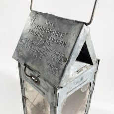 画像3: 1910-20's "Galvanized Steel" Folding Candle Lantern (3)