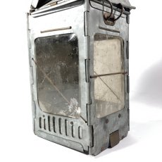 画像5: 1910-20's "Galvanized Steel" Folding Candle Lantern (5)