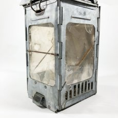 画像4: 1910-20's "Galvanized Steel" Folding Candle Lantern (4)