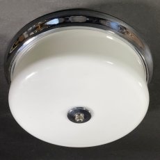 画像5:  1940's Milk Glass "School House" Ceiling Light  (5)