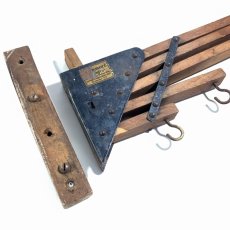 画像5: 1920-30's "Holds more Hanger" Wood＆STEEL Folding Hanger (5)