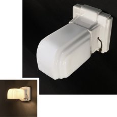 画像1: 1930's Art Deco "Porcelain＆Milk Glass" Bathroom Lamp (1)