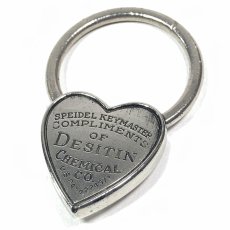 画像3:  1940's  ♡Heart Shaped♡ Advertising Key Ring  (3)