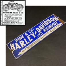 画像1: 1910's  ★Harley Davidson★ Old Sign (1)