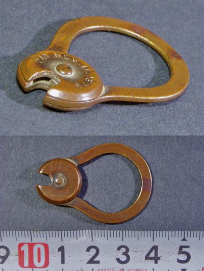 画像1:  Pat.1879 Brass "Rotating" Key Ring