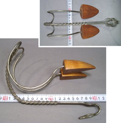 画像2: 1920-30's Twisted Wire＆Wood "Shoes Hanger" - New York City