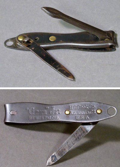 画像1: 1920〜30's Steel Nail Clipper [Key Holder] 