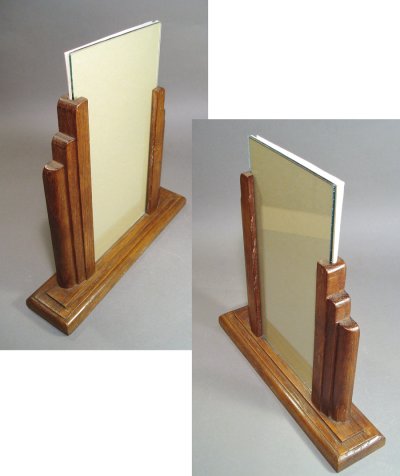 画像1: 1920-30's Art-Deco "OAK WOOD" Photo Frame