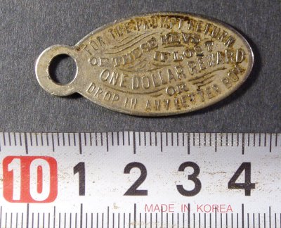 画像1: 1920's "RETURN" Key Fob