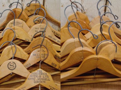 画像2: 11-sets "Advertising" Wood Hanger 