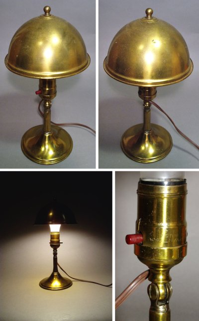 画像1: 1930's "Desk / Wall" Brass 2-Way Lamp