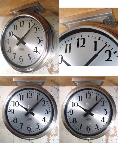 画像1: 1940's "Art Deco" Double-Face Clock