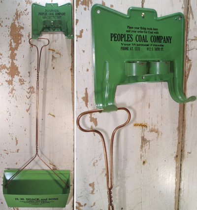 画像2: 1940's "GREEN" Advertising Dust pan＆Broom/Mop Holder【Dead-Stock?】